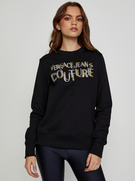 Versace Jeans Couture R Logo Glitter Sweatshirt
