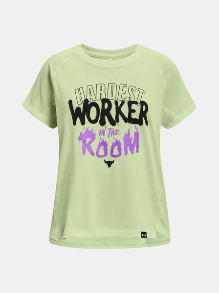 Under Armour UA Project Rock Hwitr SS Kinder T-shirt